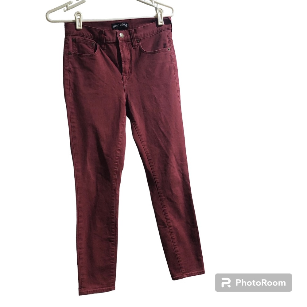 J Crew Mercantile stretch red indigo wash jeans - Women size 27